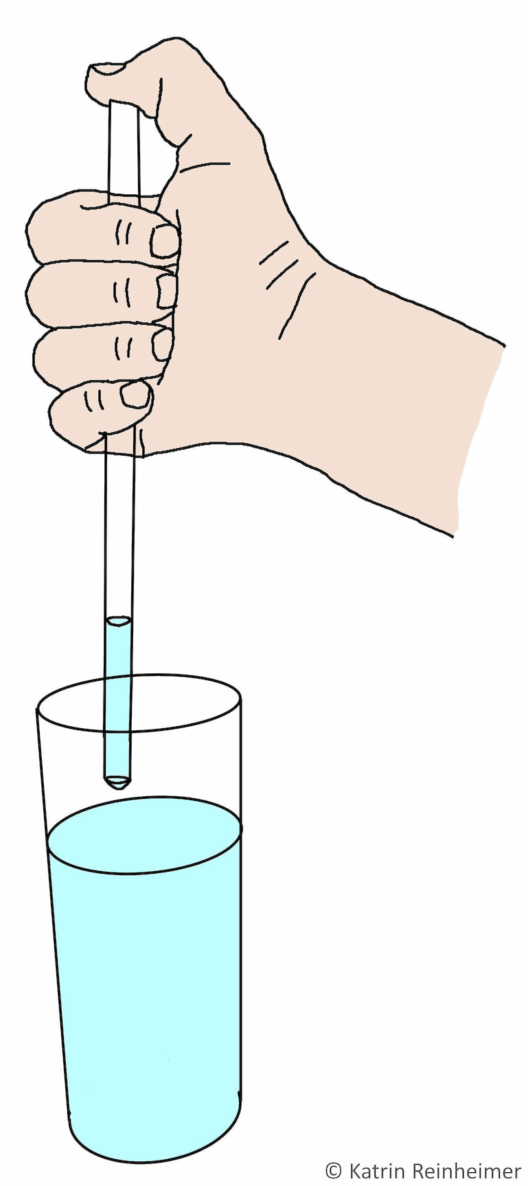 Bild einer Trinkhalm-Pipette