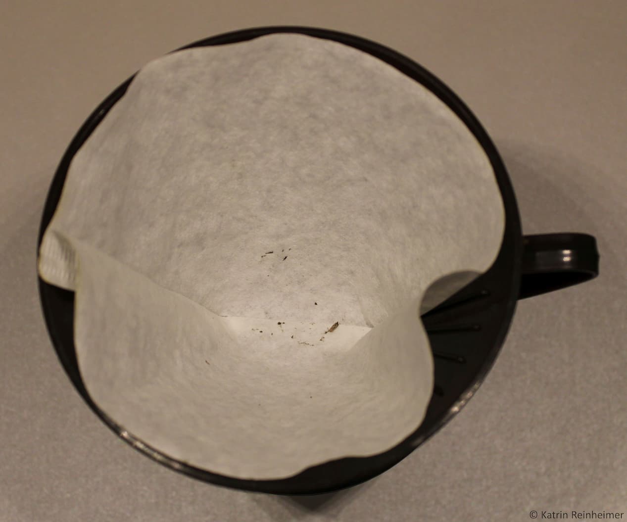 Dreckiger Filter nach dem Schmelzen Nach dem Schmelzen bleibt nur der Dreck im Filter zurück.