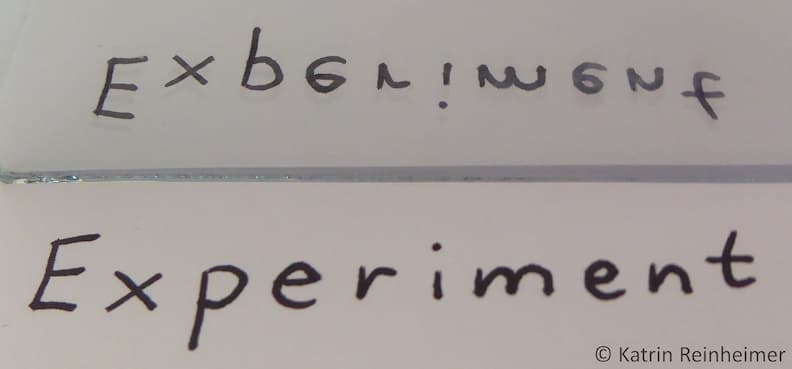 Gespiegelte Schrift Gespiegete Schrift.