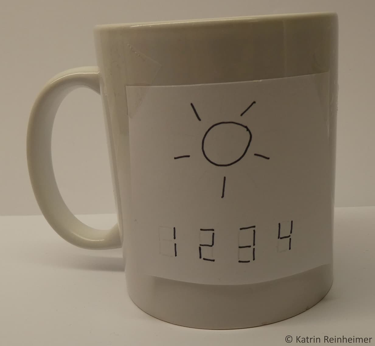 Die thermochrome Tinte verschwindet sofort.